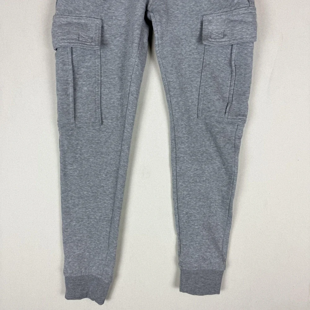 Hype. Pants Teens Small Gray Fleece Cargo Jogger Elastic‎ Waist Pockets